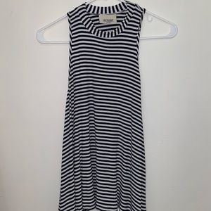 Navy and white dressy tank top